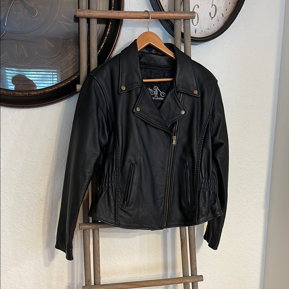 Black Leather Motorcycle Jacket